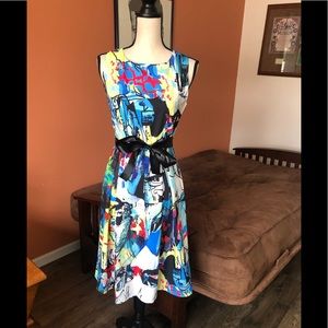 SUCREFAS multi-colored sleeveless dress